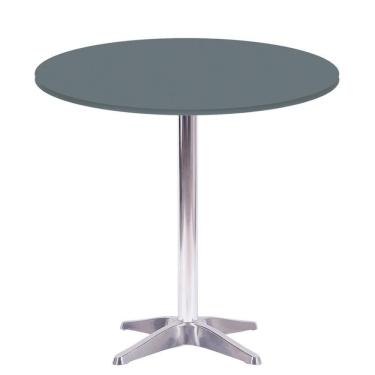 Imagem de Mesa Delta Em Alumínio 75 Cm (alt) Base Em X Tampo Mdp Redondo 80 Cm (larg) X 2,50 Cm (alt) Grafito