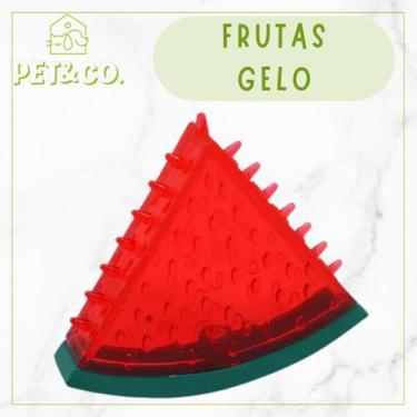 Imagem de Brinquedo Mordedor Frutas Gelado para Cachorro com Apito - Pet&CO., Me
