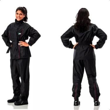 Imagem de Capa de Chuva Pantaneiro Nylon com Gola Feminina Tamanho GG - 1500GG