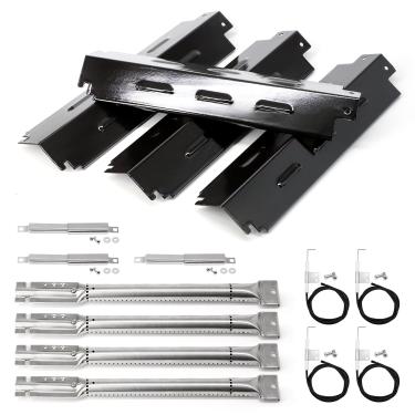 Imagem de Adviace Peças de reposição para churrasqueira Charbroil 463420508 463420509 463420507, queimador e Ignitor, escudo térmico e tubos de transporte para Char-Broil