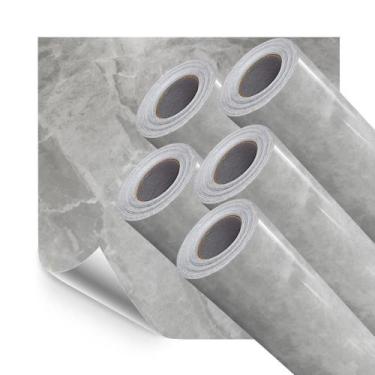 Imagem de Kit 5 Adesivo Vinilico Piso Lavavel Cimento Queimado 10M - Open Star