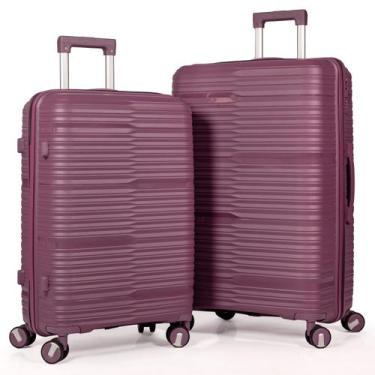 Imagem de Conjunto Jogo Malas De Viagem Kit 2 Peças Polipropileno Media 23 Kg E 