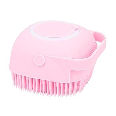 Imagem de F Fityle Escova corporal de silicone com dispensador de gel para banho de sab�o para esfolia��o suave, massagem na pele, esfreg�o corporal para banho de morcego � Rosa