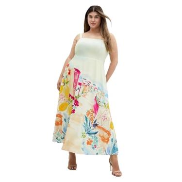 Imagem de City Chic Vestido longo feminino plus size - estampa Sorrento, Sorrento Summer, 58