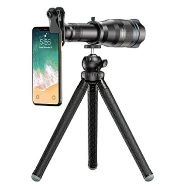 Imagem de Lente de visualização teleobjetiva com zoom 60x, lente monocular para viagem e caça com tripé de selfie