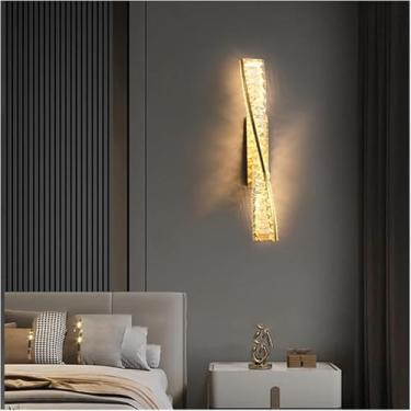 Imagem de Arandela, Luminária de parede LED de cristal simples e moderna compatível com sala de estar, quarto, sala de jantar, lustres,