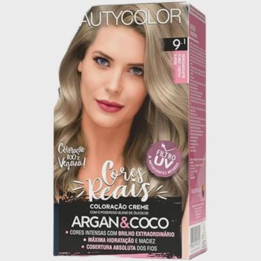 Imagem de Tintura permanente beauty color louro 9.1 claro acinzentado