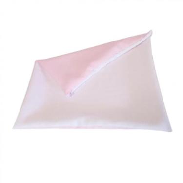 Imagem de 2 Capas de almofada 40x40 Rosa e branca - MORGADO