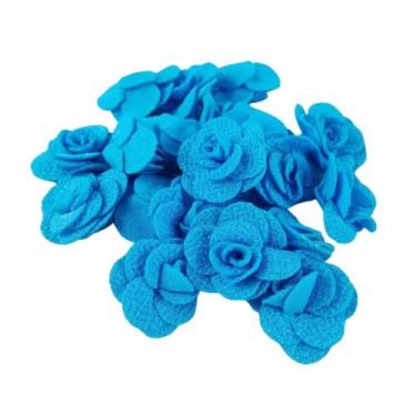 Imagem de Flor de tecido 25mm em poliéster c/10 peças cor 18 azul serenity - CAR