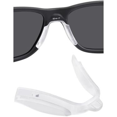 Imagem de BLAZERBUCK Almofadas de nariz de substituição para óculos Oakley Airdrop MNP OX8121 - Ajuste de ponte alta padrão transparente