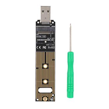 Imagem de Placa Riser JMS583 M.2 NVME para USB3.0 para cartão adaptador SSD PCIe Key M - Transferência de dados de alta velocidade - Material ABS preto - Fácil instalação