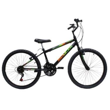 Imagem de Bicicleta infantil Aro 24 18 Marchas PREMIUM SAIDX, Preto, Verde, Lara