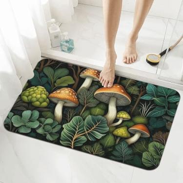 Imagem de Tewujay Tapete de banho de terra diatomácea - Tapete de banheiro antiderrapante de secagem rápida com estampas elegantes, tapete absorvente ecológico para chuveiro, à beira da piscina (designs