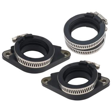Imagem de 3 peças de manifold de admissão de carburador adequado para motocicleta Honda VTX1300 2003-2009 substitui 17210-MEM-670 16211-MEA-670