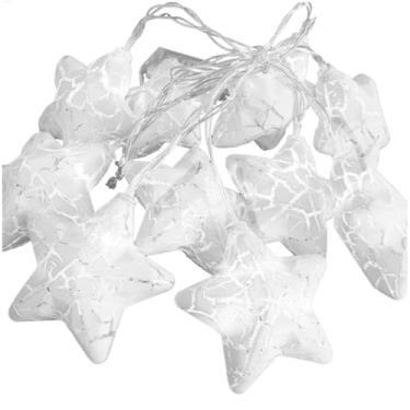 Imagem de Decoração Varal Cordão Fio de Luzes Lâmpadas Estrela Led Natal Enfeite 2m