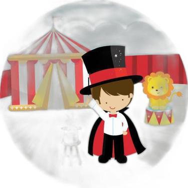 Imagem de Painel Redondo 3D Sublimado Circo Vermelho Frd-312