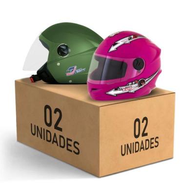 Imagem de Kit 2 Capacete New Liberty 3 Elite + Liberty 4 Kids Feminino Masculino