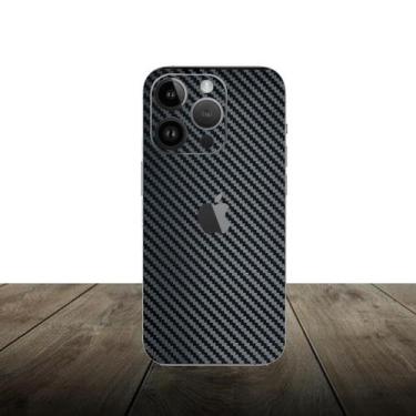 Imagem de Skin Traseira CARBONO Preto para Smartphone Apple - Rock Space