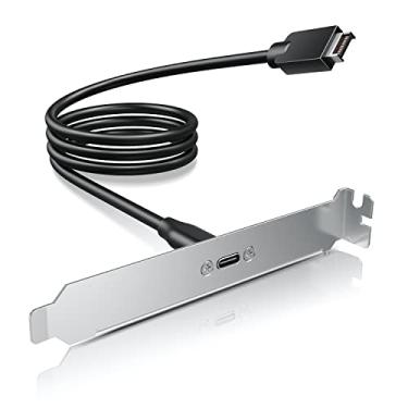 Imagem de GRAUGEAR Adaptador USB-C de 20 Gbps USB 3.2 geração 2x2 USB-C para painel frontal, cabo de extensão de cabeçalho da placa-mãe, conector USB-C para USB3.2 Tipo-E Key-A de 20 pinos com suporte PCIe