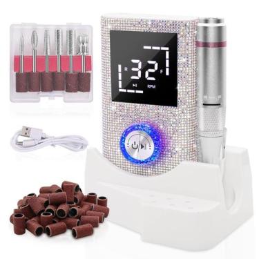 Imagem de Furadeira de unhas elétrica Depvko Professional 45000RPM sem fio