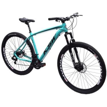 Imagem de Bicicleta Aro 29 Ksw Xlt 27v Câmbios Sunrun Freio Hidráulico Garfo com Trava (Azul Claro, 21)
