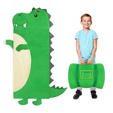 Imagem de Saco de dormir infantil macio de pelúcia com travesseiro para meninos e meninas grande 67 * 67,5 polegadas tapete de dormir para creche, pré-escola, jardim de infância