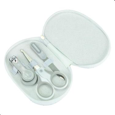 Imagem de Kit Manicure Higiene Bebê Cortador De Unha Com Estojo - Pimpolho, Cinz