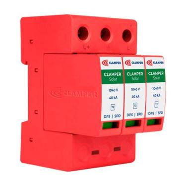 Imagem de Dps Clamper Solar 1000V 40Ka Protetor Contra Surtos Clamper