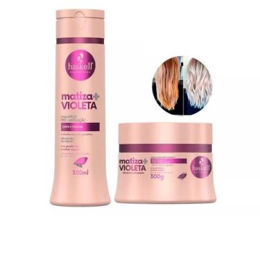 Imagem de Kit Haskell Matizador Shampoo e Máscara Cabelos Loiros