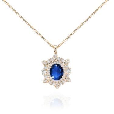 Imagem de TIMEMATRIX Colar com pingente de girassol para mulheres, latão banhado a ouro 18K com pingente de pedras preciosas de zircônia cúbica, One Size, Cobre, Zircônia cúbica