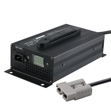 Imagem de Lzyjckh Carregador de Bateria para Empilhadeira 48V 20A, Carregadores de Bateria de Chumbo-Ácido com conexão Anderson de 120A/175A/350A Carregadores de Carga Lenta com Display LCD,Black,120A