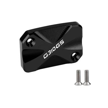 Imagem de Acc-Creativity Tampa do reservatório de fluido de freio dianteiro de alumínio para motocicleta, tampa do reservatório do cilindro mestre compatível com BMW G310GS G310R 2017-2018 (G310GS, preto)