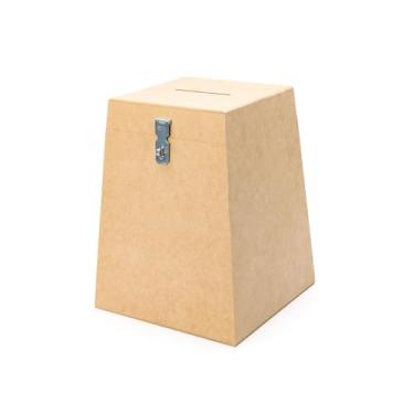 Imagem de Caixa Urna Cofre Sugestões C/Fecho P/Cadeado " Não Fazemos Personalização"" Não acompanha Cadeado"(Tamanho MEDIO 19x19x22,5)