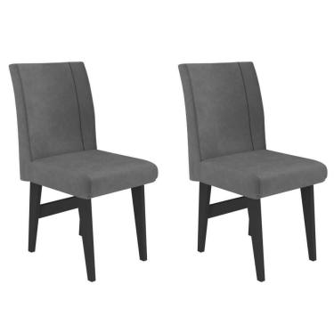 Imagem de Conjunto 2 Cadeiras De Jantar Tokio Multimóveis Preto/Grafite