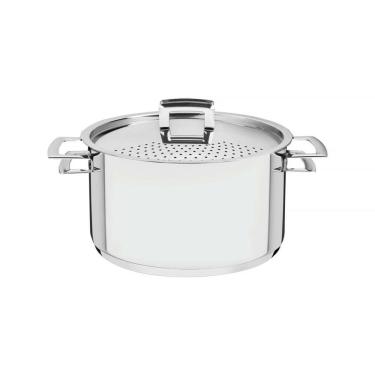 Imagem de Espagueteira Tramontina Brava Em Aço Inox Com Fundo Triplo Tampa E Alças 24 Cm 6,1 L Tr...
