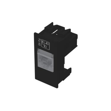 Imagem de Módulo Tomada Para Rede De Informática Fame Habitat Black Rj45 Cat6 8 Vias Preto