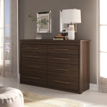 Imagem de Cômoda 8 Gavetas 94,6 X 135 Cm Elegance Capuccino Wood