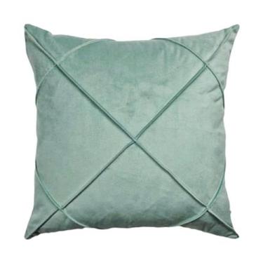 Imagem de Capa para Almofada Drapeada em Veludo Quadrada 60x60 com Enchimento Vá