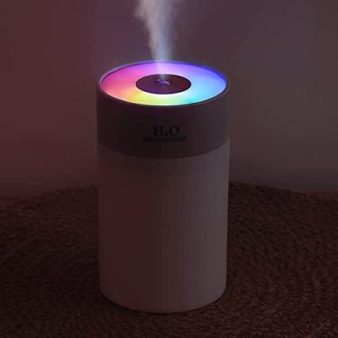 Imagem de HOTFFISH Umidificador Colorido De 260 Ml, Fonte Alimentação Usb, Com Led 7 Cores, Ar, Mini Umidificador, Pode Adicionar Óleo Essencial, Adequado Para Sala Estudo, Quarto, Escritório Bebê, Carro (Bra