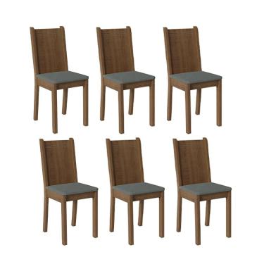 Imagem de Kit 6 Cadeiras 4290 Madesa Rustic/Silver