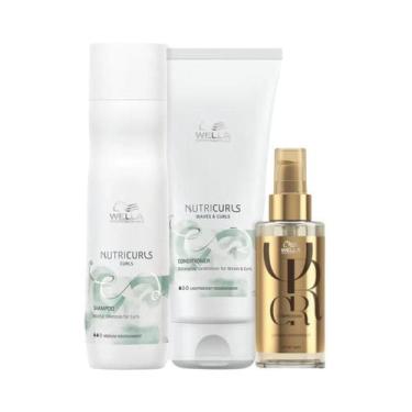 Imagem de Wella Nutricurls Sh 250ml + Cond 200ml + Oleo 100ml - Wella profission