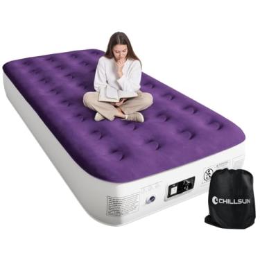 Imagem de CHILLSUN Colchão de Ar Duplo com Bomba Embutida - 2 Minutos de Enchimento/Esvaziamento Rápido Colchão Inflável de Altura Dupla para Camping, Casa e Viagens Portáteis - Colchões Infláveis Ajustáveis, D