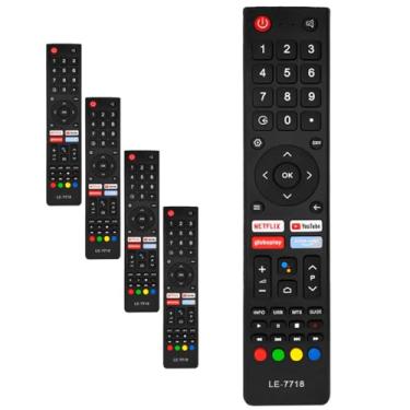 Imagem de Kit 5 Controle Remoto Compatível Philco Smart TV 4K PTV42