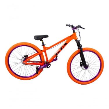 Imagem de Bicicleta 26 Gta Gravity Laranja Freeride Single Cubo K7 Barulhento Freio Hidráulico Garfo C/trava Pneu Flame Laranja