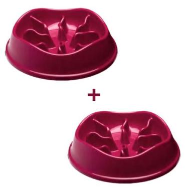 Imagem de Kit 2 Potes Comedor Interativo Lento Cachorro Pet 350ML - Stark Pet, V