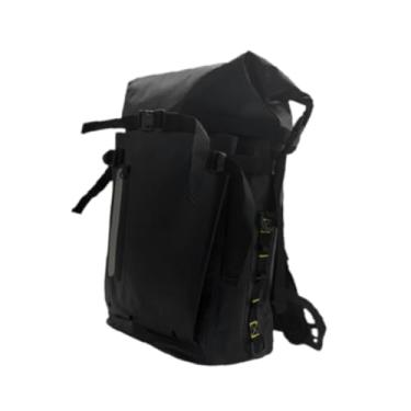 Imagem de menolana Mochila impermeável com bolsa seca, portátil, leve e hermética, com fecho de enrolar, para vela, camping, rafting, passeios de barco e praia, Preto