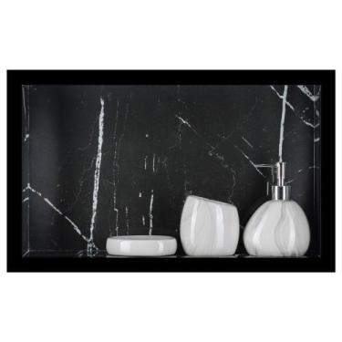 Imagem de Nicho Para Banheiro Em Porcelanato Polido Porta Shampoo Sabonete Organ