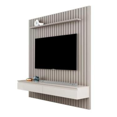 Imagem de Home Suspenso AS Ripado 1.35m Para Tv Até 55'' Polegadas Cor Fendi / O