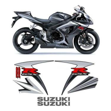 Imagem de Kit Adesivos Compatível Gsxr 750 2007 Preta E Prata F625 Cor - SPTS