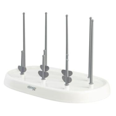 Imagem de Escorredor de Mamadeira com Bandeja Branco e Cinza - CLINGO